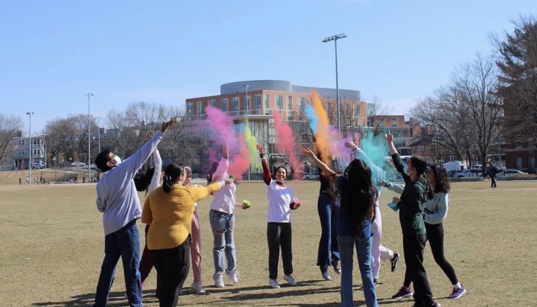 The South Asian Student Alliance celebrates Holi, the Indian festival of colors, in coordination with other affinity groups, including the Asian-Pacific Alliance Club. 