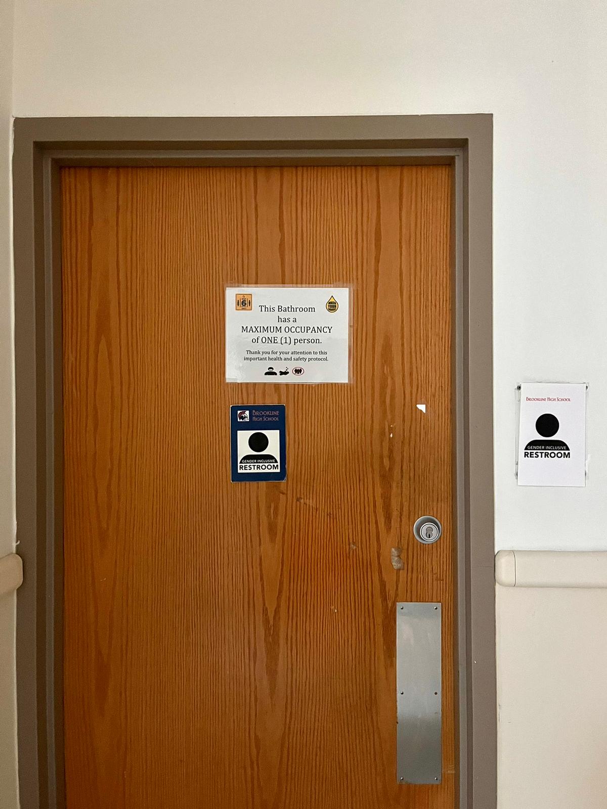 The schools largest gender-neutral bathrooms has only two stalls. The smallest gendered bathrooms have three stalls. The limited availability of gender-neutral stalls can pose barriers to gender-queer students using the bathroom at school.