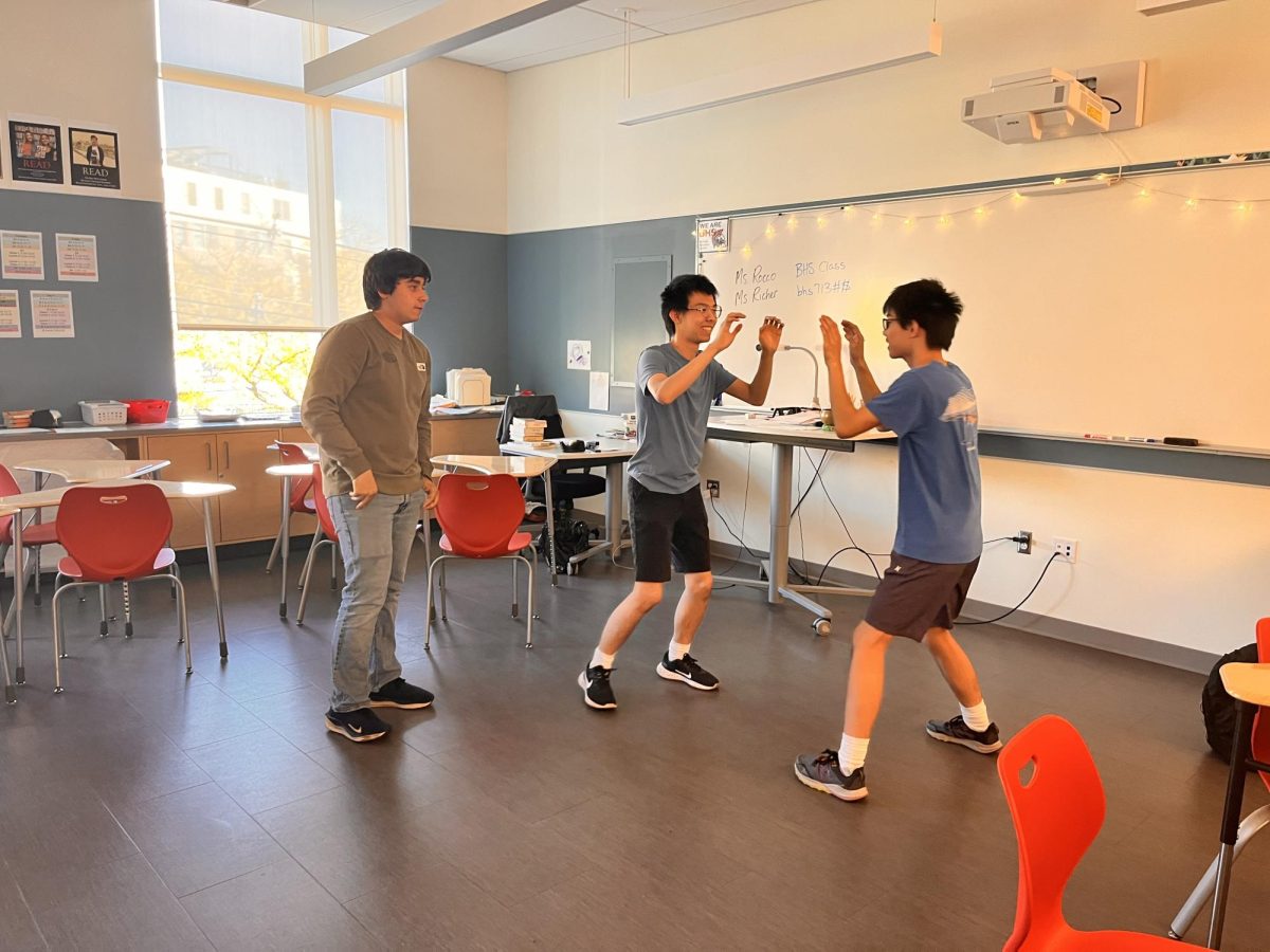 Junior Oscar Nanda (Left) founded the Karate Club to teach students interested in learning karate. The club provides a space for members to practice and advance their skills.