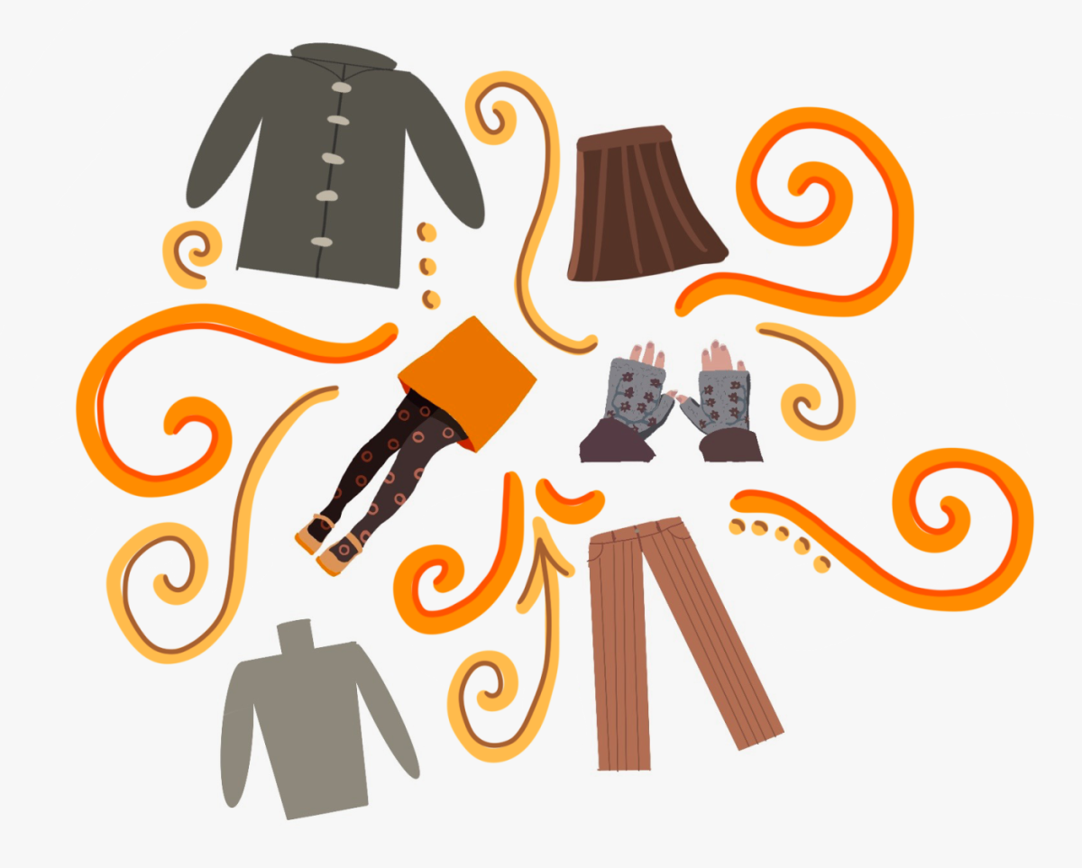 Suyon recommends turtlenecks, corduroy pants, midi skirts, patterned leggings, duffle coats and fingerless gloves these Fall and Winter seasons. 