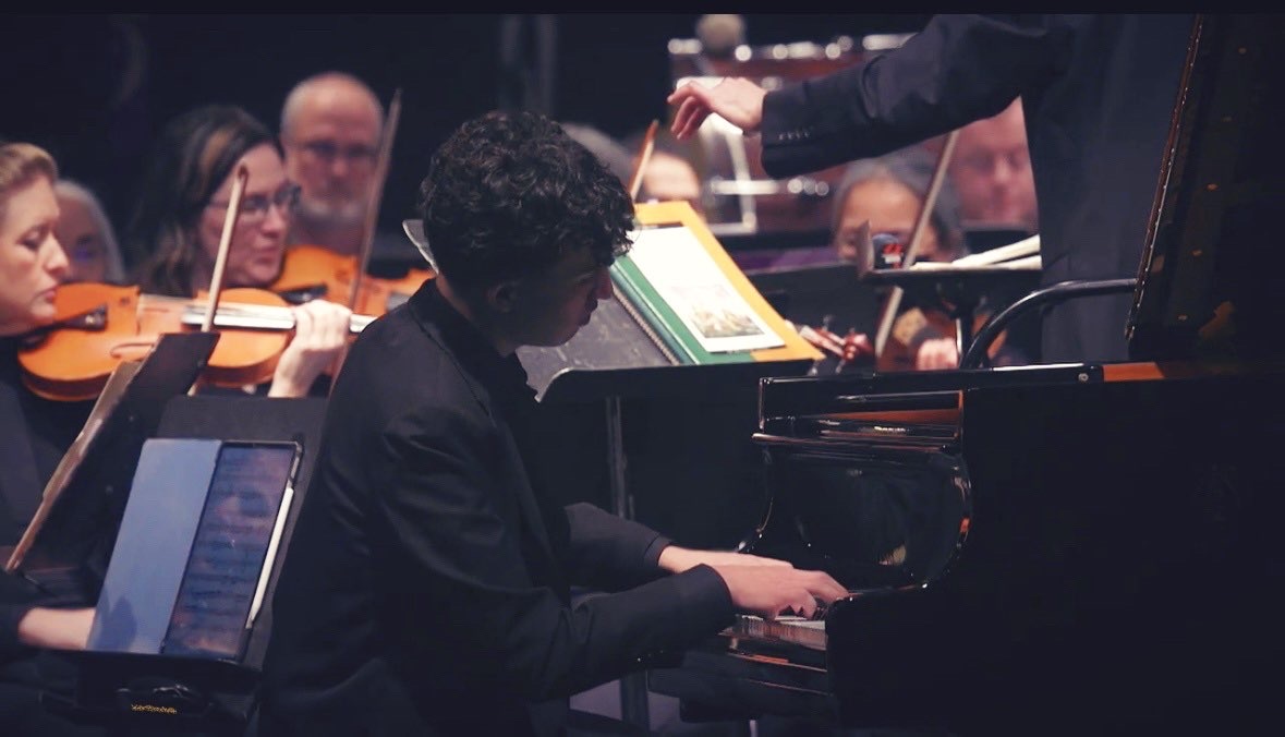 Arolovitch performs a concerto with the Wellesley Symphony Orchestra in Jaunary, 2025. Throughout his career, Arolovitch has made a name for himself beyond BHS.