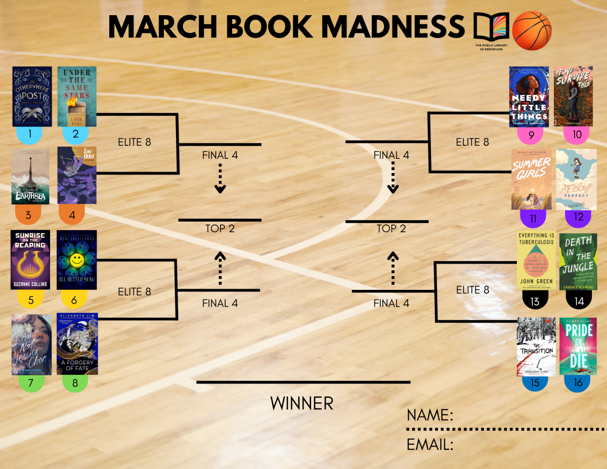 "Sunrise on the Reaping" by Suzanne Collins won this year's Brookline Public Library March Book Madness.