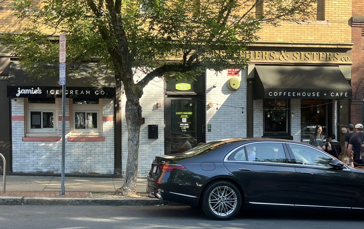 Jamie’s, an ice cream shop, and Brothers & Sisters, a cafe, two sister small businesses in Brookline Village. For high schoolers and employees alike, the stores have become fixtures in the Brookline community. 